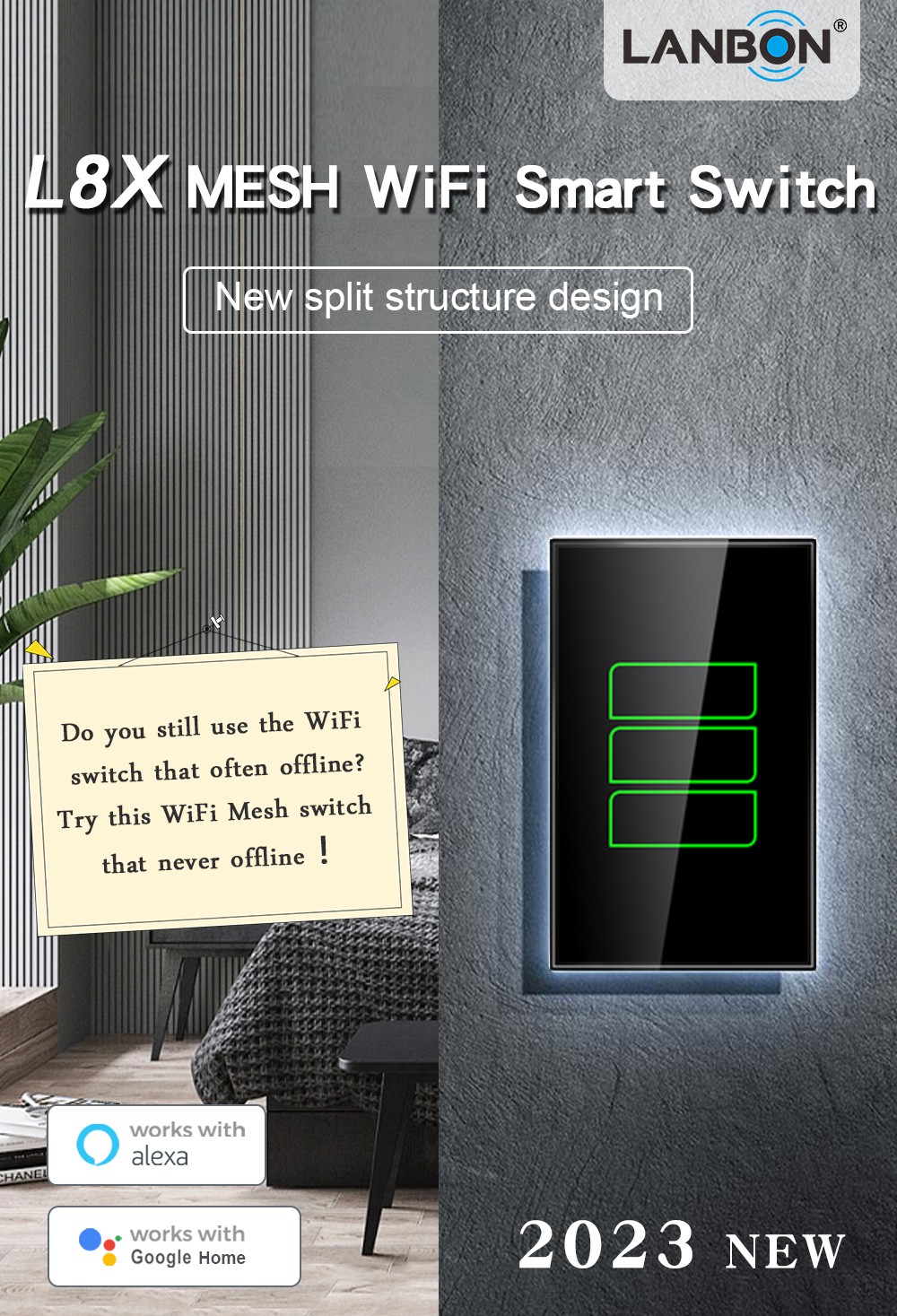 L8X MESH WiFi Smart Switch L8X-HS 01 L8X MESH WiFi Smart Switch L8X-HS 01